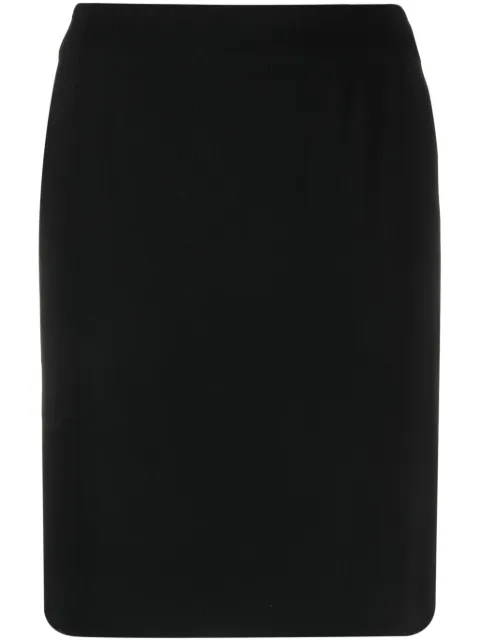 Christian Dior Pre-Owned 2000s pencil wool skirt Black HOLADIO407