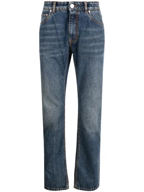 ETRO Pegaso-motif slim-cut jeans Blue 1W5089648