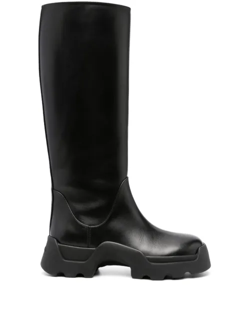Proenza Schouler leather knee-high boots Black PS41042A18120