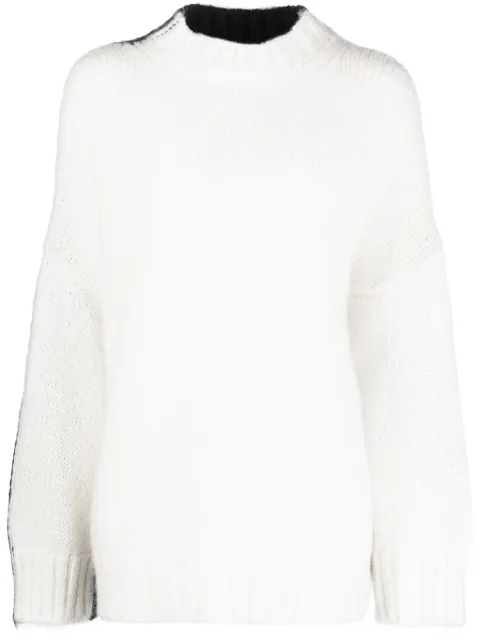 JW Anderson colour-block crew-neck jumper Neutrals KW1018YN0272903