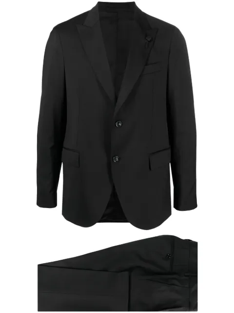Lardini single-breasted two-piece wool suit Black IT444AVITSK61404