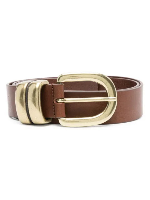 By Malene Birger round-buckle leather belt Brown Q71465008Z