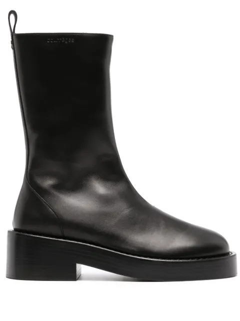 Courrèges 55mm slip-on leather ankle boots Black 423SAB014CV0023
