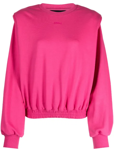 Juun.J logo-embroidered cotton jumper Pink JW3941W01X