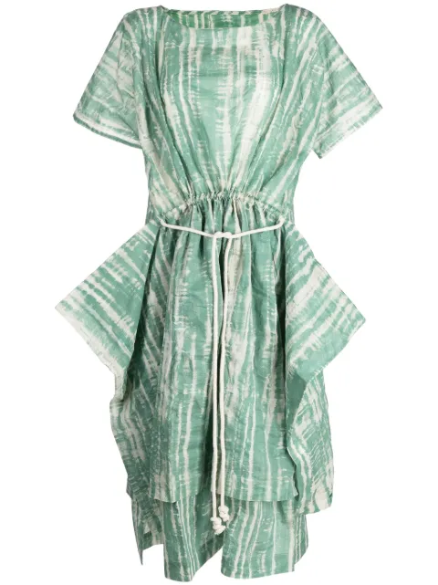 Toogood The Swimmer abstract-pattern cotton dress Green SWIMMERDRS