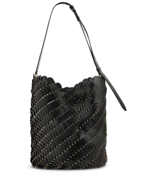 Rabanne Pacoïo leather bucket bag Black 23HSS0391CLF159