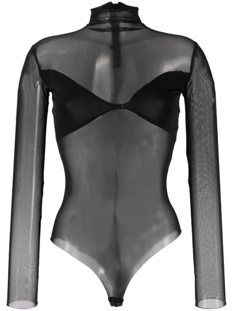 Atu Body Couture panelled mesh bodysuit Black AT24025