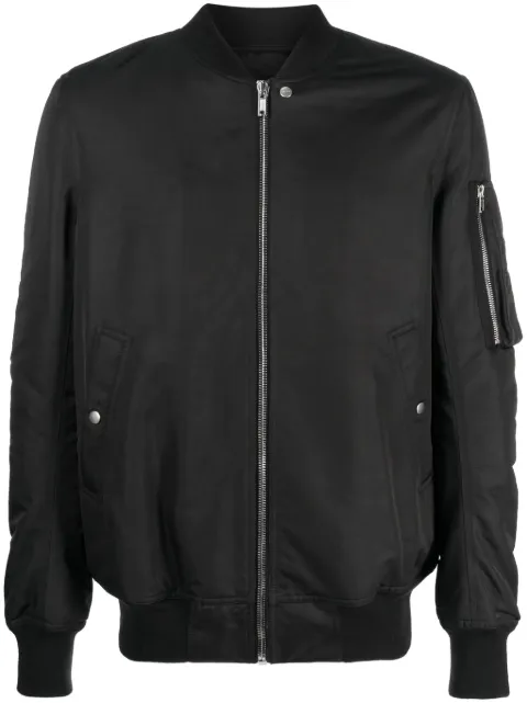 Rick Owens baseball-collar wool bomber jacket Black RU02C7789TH