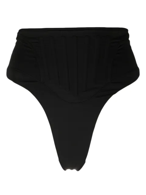 Mugler Corset high-waist bikini bottoms Black 23S5BW0022859