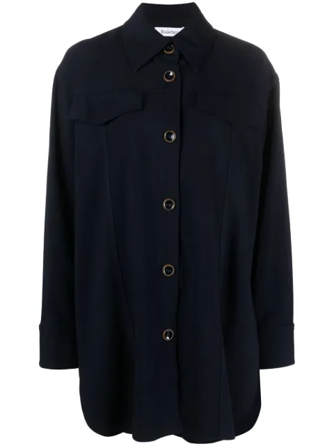 Rodebjer pointed-collar button-up shirt Blue 2120163