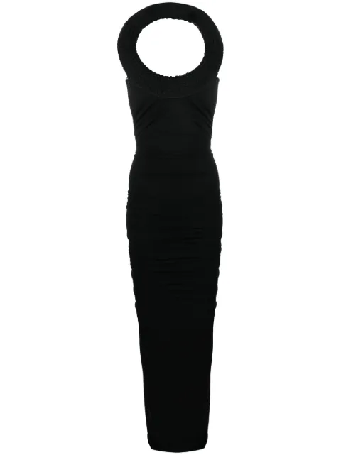 Off-White round-neck sleeveless gown Black OWDI011F23JER0021000