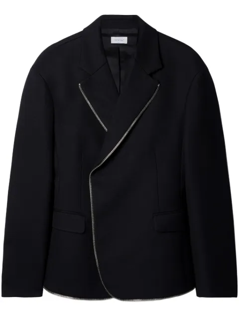 Off-White zip-trim virgin-wool blazer Black OMEN076F23FAB0021010