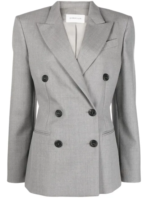 ARMARIUM notched lapels double-breasted blazer Grey ARMTMB002W005