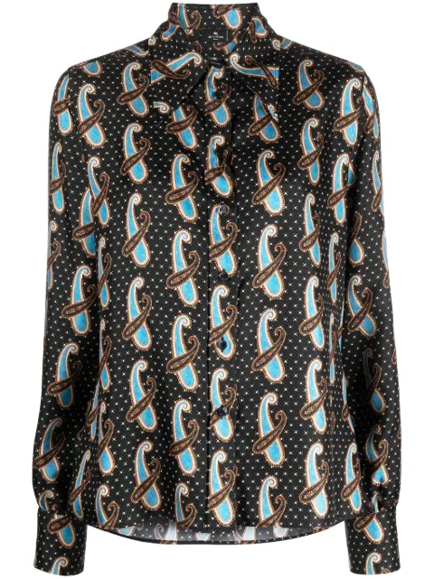 ETRO paisley-print silk shirt Black 117205202