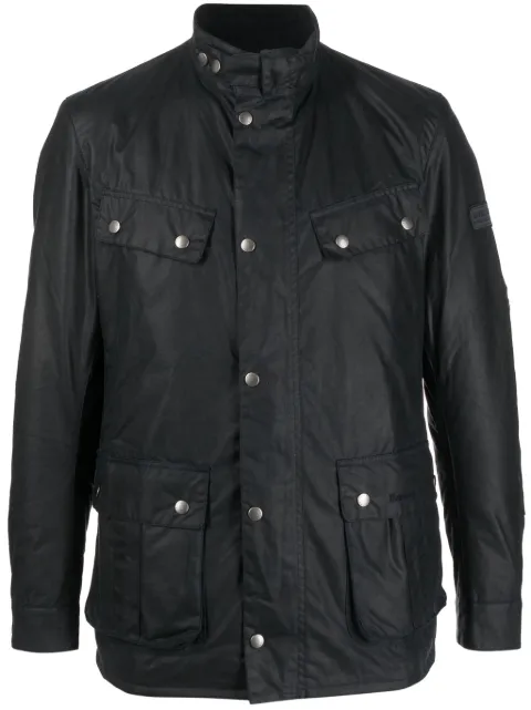 Barbour International Dude Waxed military jacket Blue MWX0337NY91
