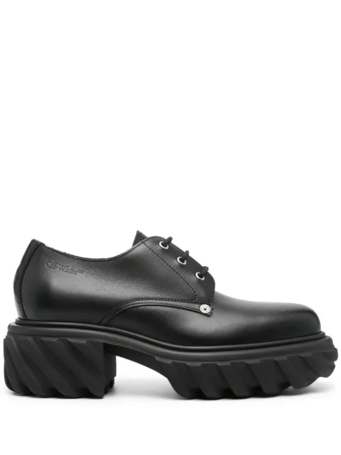 Off-White Exploration leather derby shoes Black OMIF029C99LEA0011010