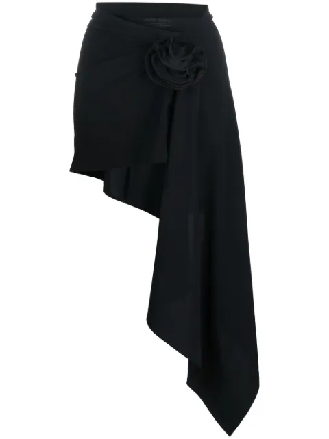 Magda Butrym rose-sash miniskirt Black 402723
