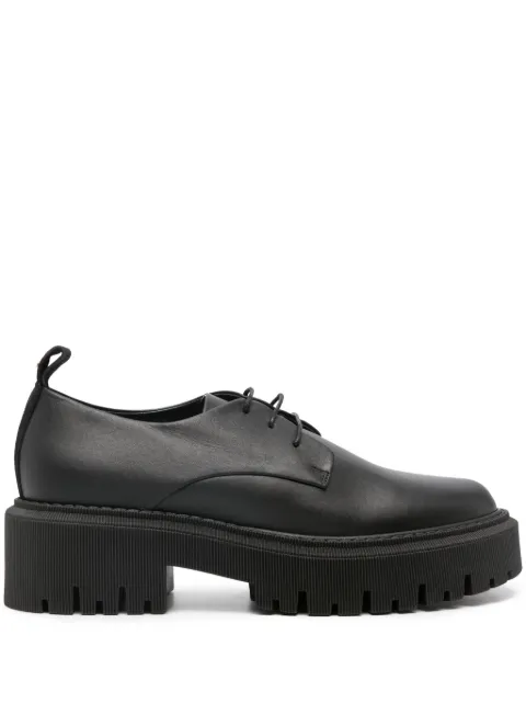 Lorena Antoniazzi 50mm lace-up leather loafers Black A23200SC02A9978