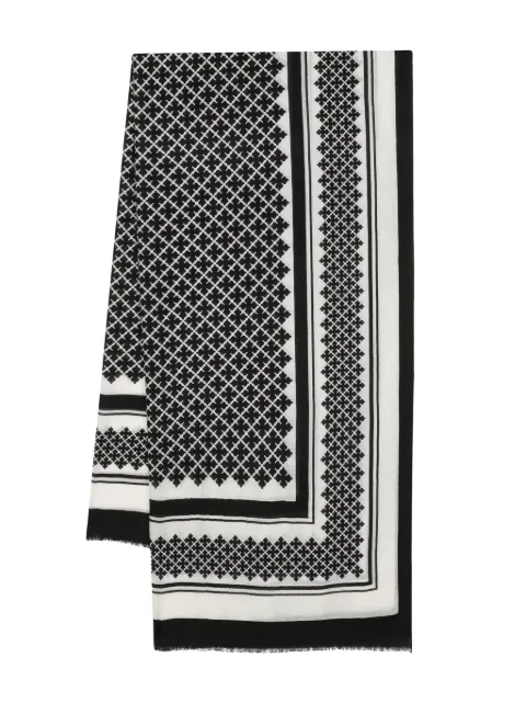 By Malene Birger Julee patterned-intarsia wool scarf Black Q68970057Z