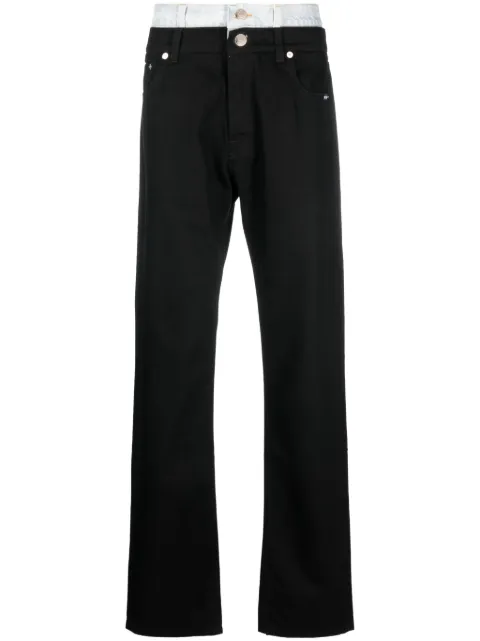 VTMNTS double-layer straight-leg jeans Black VL18PA450B