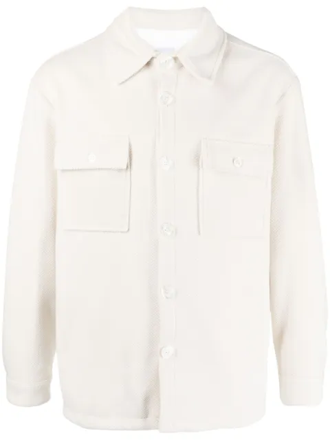 Family First French-terry flap-pocket shirt White SHF2320WH