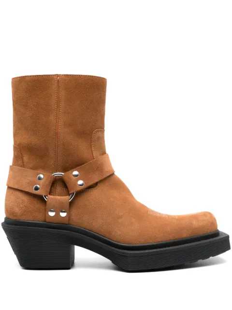 VTMNTS Harness 70mm suede ankle boots Brown VL18BO200X