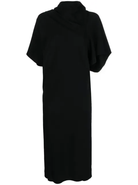 Rick Owens high-neck cut-out midi dress Black RP02C1553HY