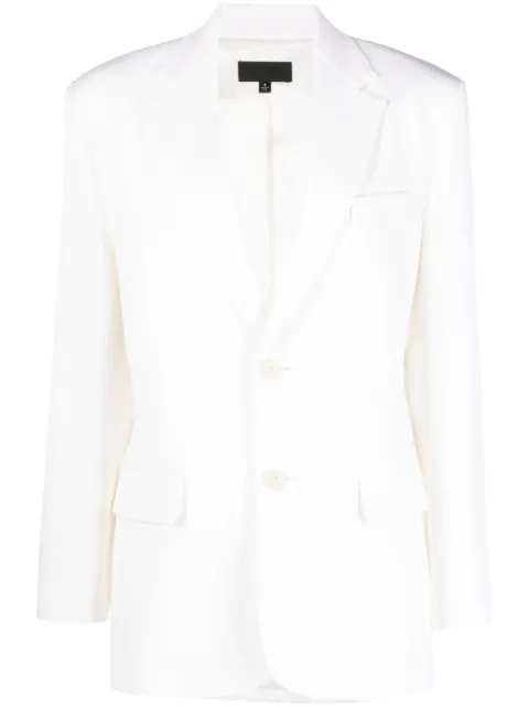Nili Lotan shoulder-pads single-breasted blazer White 12362W1177