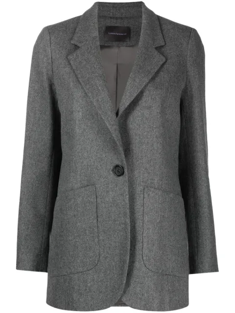 Lorena Antoniazzi mélange-effect single-breasted blazer Grey A2354GA02A4010