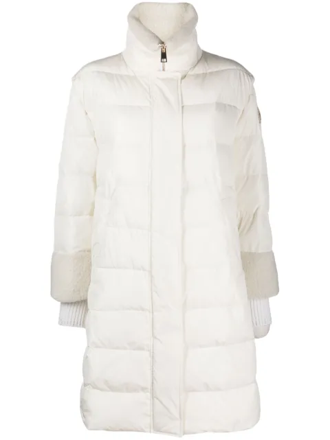 Lorena Antoniazzi high-neck parka coat White A2332PI07A3266