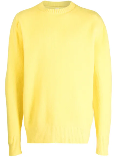 OAMC logo-intarsia wool jumper Yellow 23A28OAK07FLTOA0072