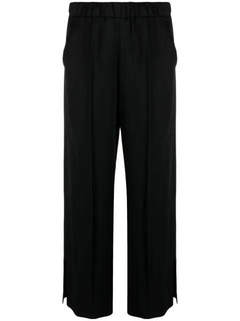 Jil Sander elasticated waistband wide-legged trousers Black J02KA0181
