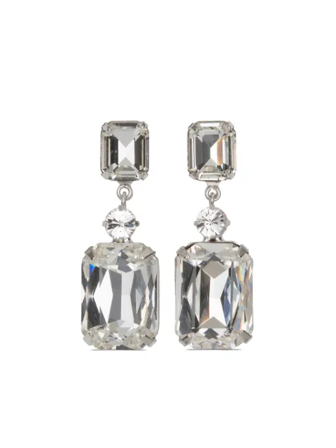 Jennifer Behr Justine crystal-embellished earrings Silver 50RB114CRYSTAL