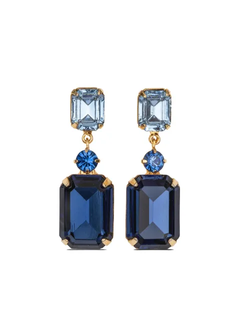 Jennifer Behr Justine rectangle earrings Blue 50RB114SAPPHIRE