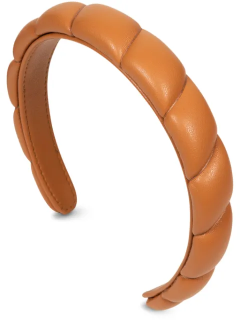 Jennifer Behr Hadley quilted headband Brown 01BB6SADDLE