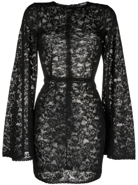Dolce & Gabbana mini wide-sleeve lace dress Black FXC81TJBMP9N0000