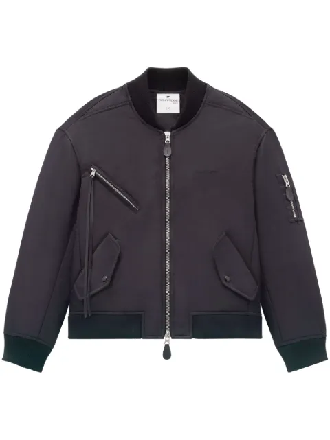 Courrèges logo-embroidered bomber jacket Black 124CBL156NY0020