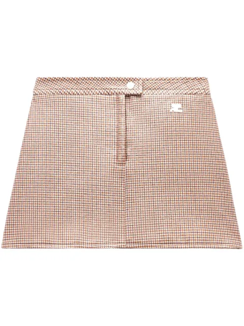 Courrèges Re-Edition checked miniskirt Brown 124CJU001PR0042