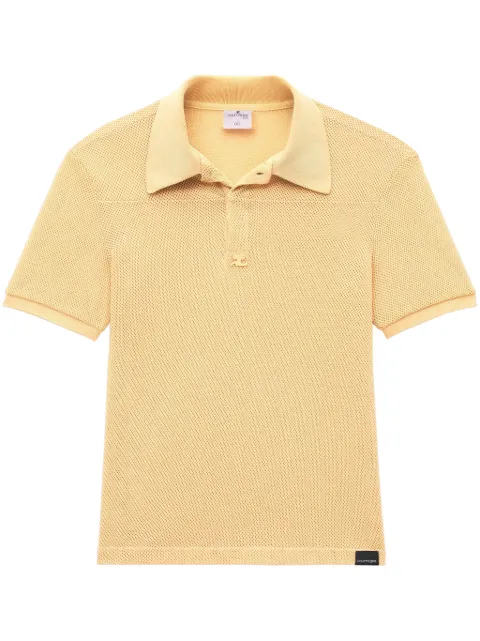 Courrèges logo-patch polo shirt Yellow 124JPO025JS0069
