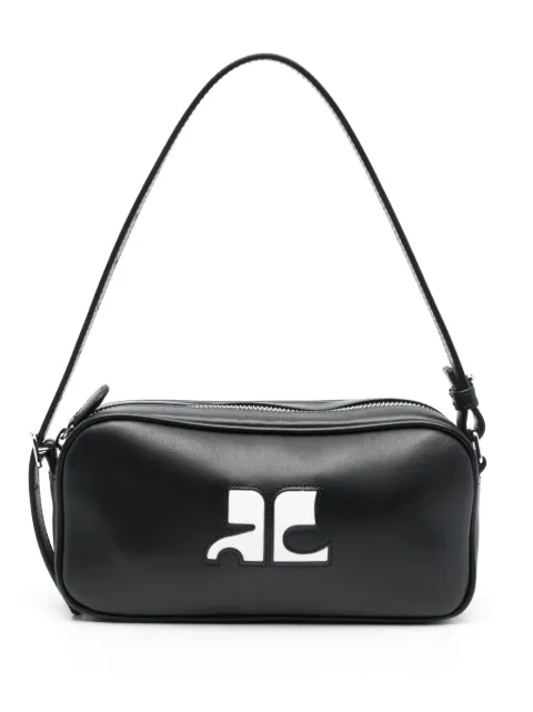 Courrèges Reedition leather camera bag Black 323GSA060CR0027