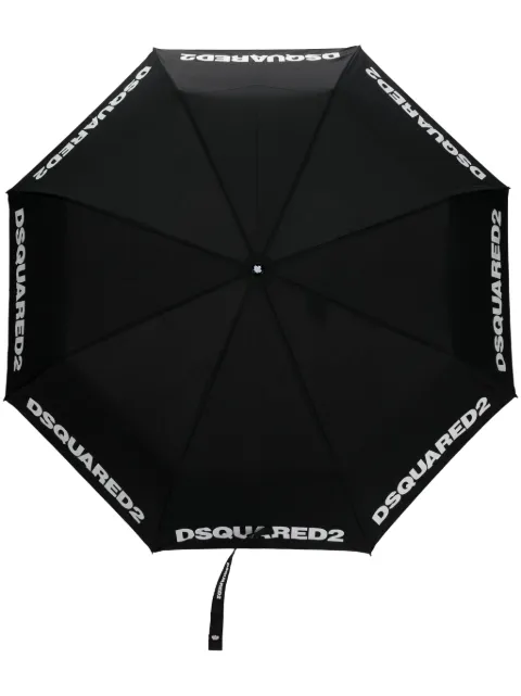 DSQUARED2 logo-print compact umbrella Black ITM014111702174