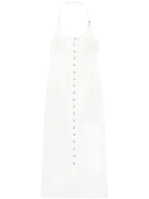Courrèges halterneck denim dress White 124DRO378DE0022