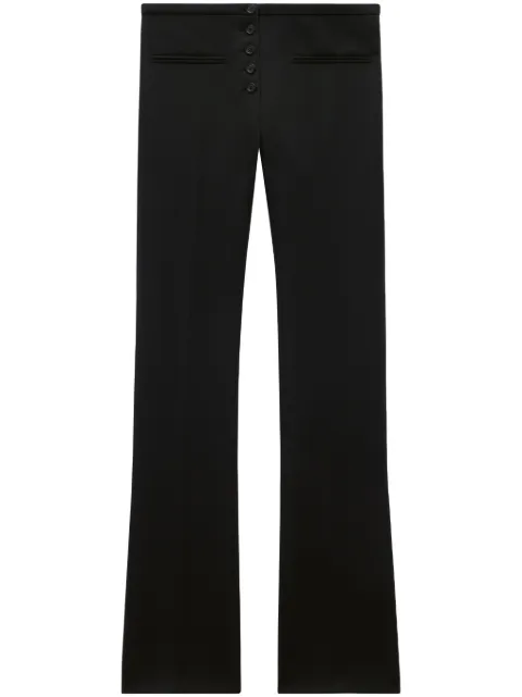 Courrèges low-rise flared trousers Black 124CPA184PL0007