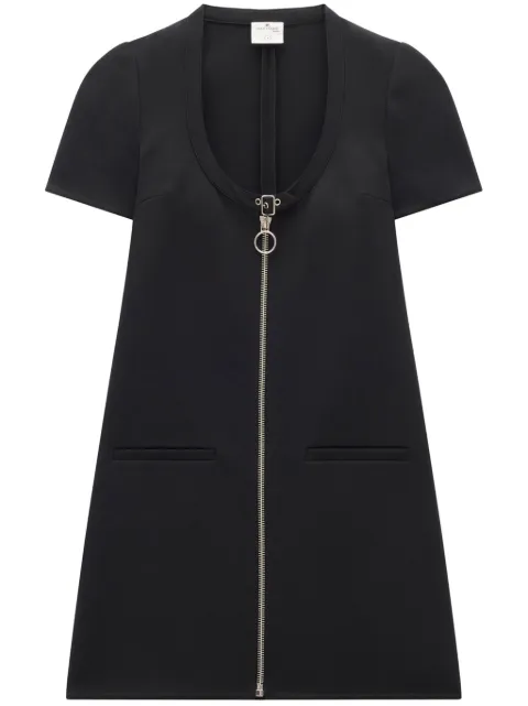 Courrèges Holistic buckle-detail twill dress Black 124CRO370PL0007