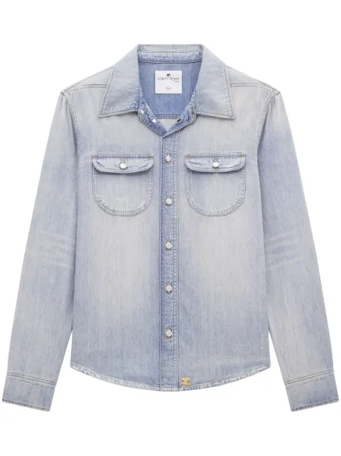Courrèges logo-appliqué denim shirt Blue 124DCH015CO0102