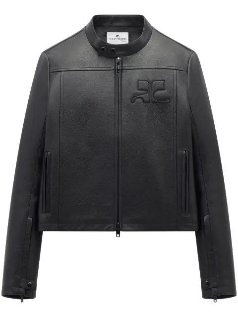 Courrèges Iconic biker jacket Black 124LBL175CV0016