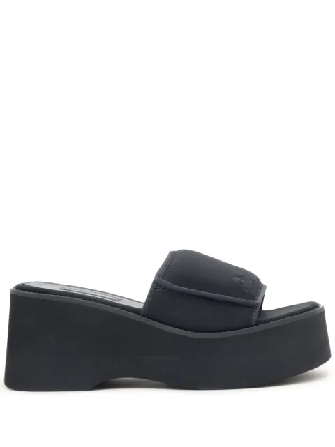 Courrèges Scuba Wave 75mm platform slides Black 124SSD007NE0005