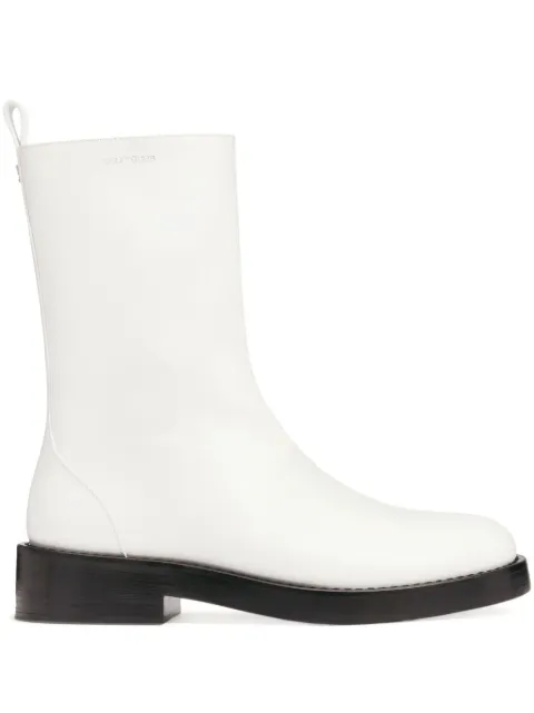 Courrèges Rider leather boots White 323SAB012CV0021