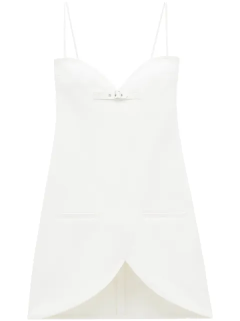 Courrèges Ellipse crinkled mini dress White 124CRO334VY0014