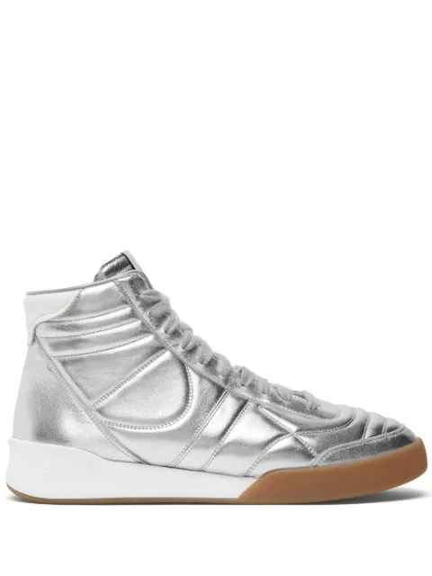 Courrèges Club 02 leather sneakers Silver 323SSN011CR0036